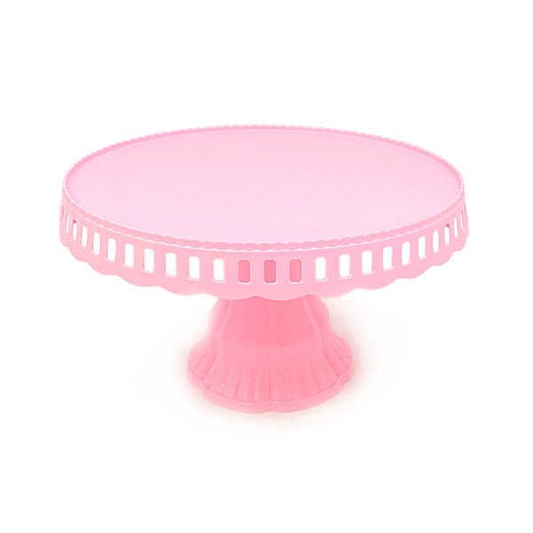 Bandeja Torta Plastico Rosado 24Cm