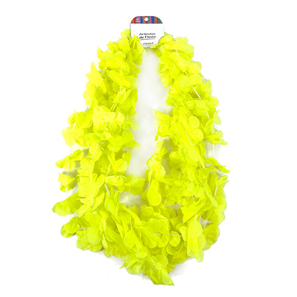 Collar Flor Fluor Amarillo 6 Unidades