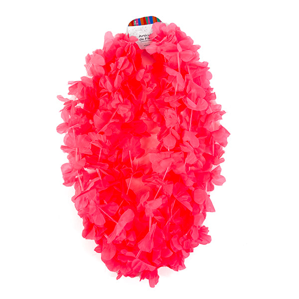 Collar Flor Fluor Fucsia 6 Unidades