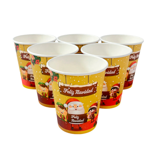 Vaso Navidad Duendes 6 Unidades