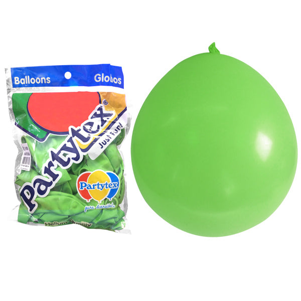 Globo r12 Partytex Liso Colores 50 Unidades