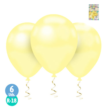 Globo r18 M.G. Pastel Colores 6 Unidades