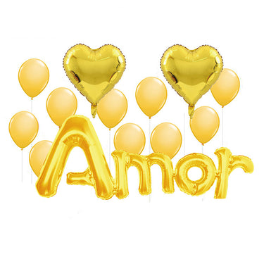 Set Globo Mylar Amor 13 Piezas