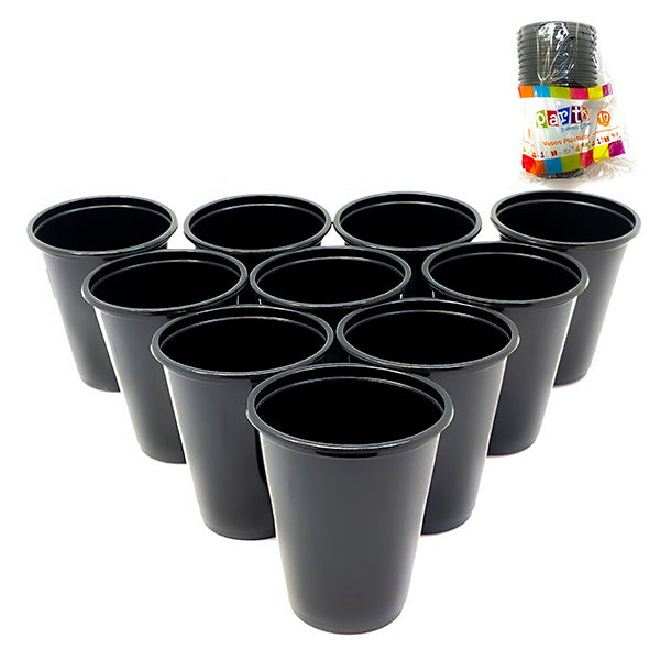 Vaso Plastico 200 Ml Colores 10 Unidades