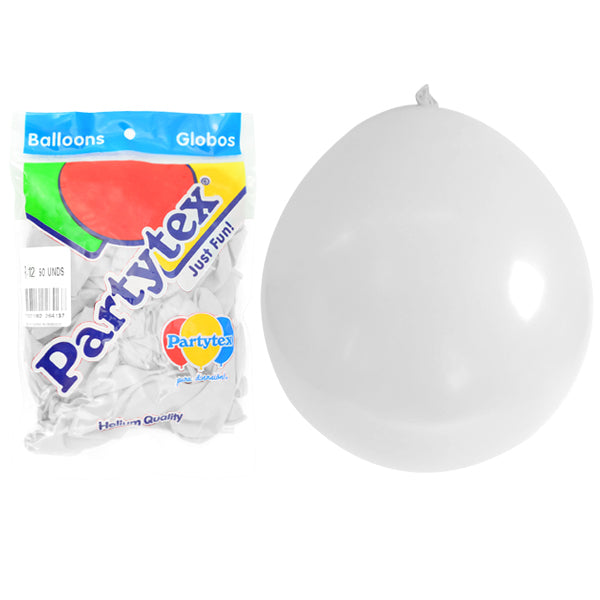 Globo r12 Partytex Liso Colores 50 Unidades