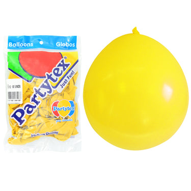 Globo r12 Partytex Liso Colores 50 Unidades