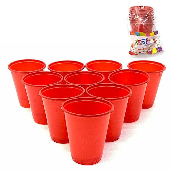 Vaso Plastico 200 Ml Colores 10 Unidades