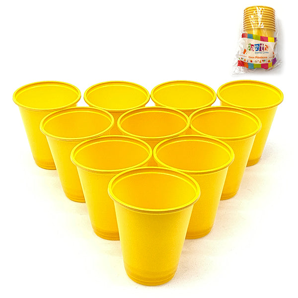 Vaso Plastico 200 Ml Colores 10 Unidades