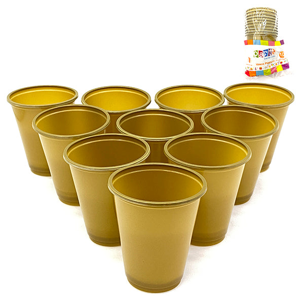 Vaso Plastico 200 Ml Colores 10 Unidades