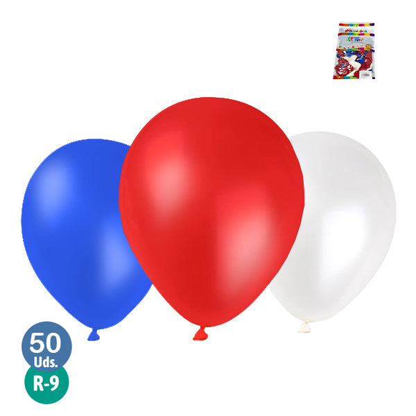 Globo R9 M.G. Standard Tricolor 50 Unidades