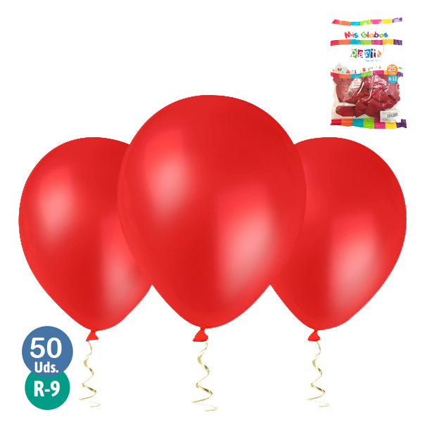 Globo #9 Rojo 50 Unidades