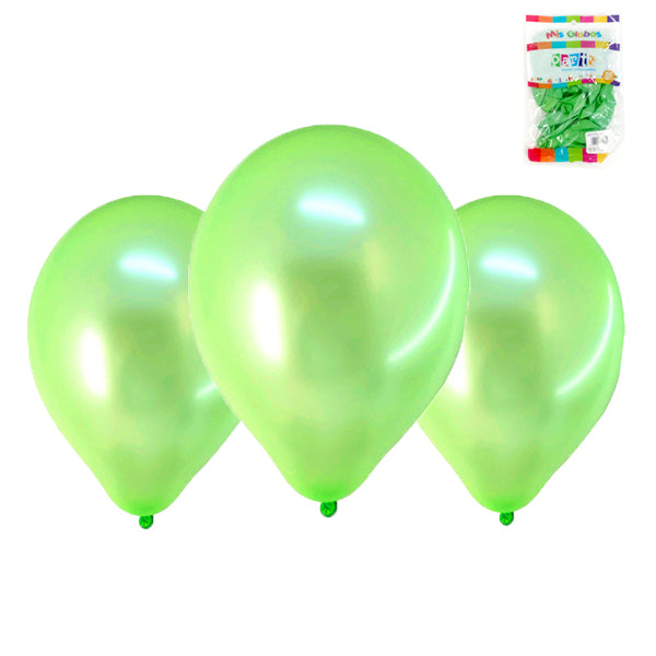 Globo #9 Metal Verde Lima 25 Unidades