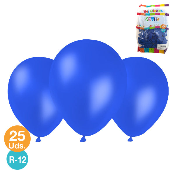 Globo r12 M.G. Liso Colores 25 Unidades