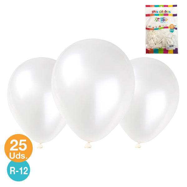 Globo r12 M.G. Liso Colores 25 Unidades