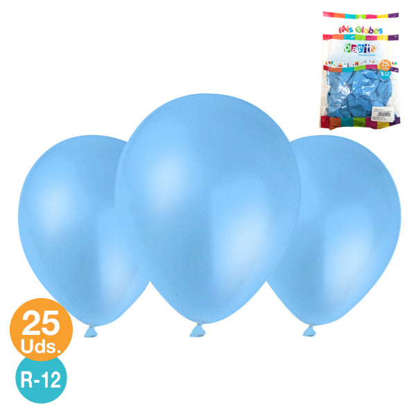 Globo r12 M.G. Liso Colores 25 Unidades