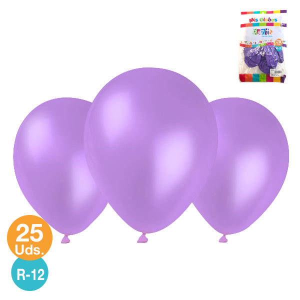 Globo r12 M.G. Liso Colores 25 Unidades