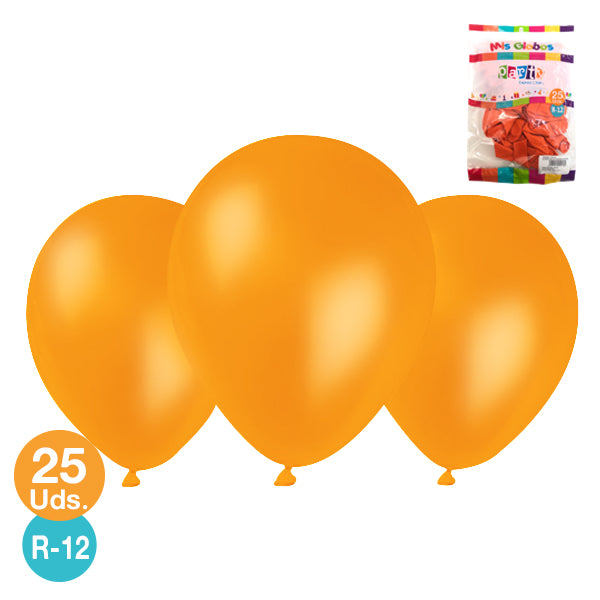 Globo r12 M.G. Liso Colores 25 Unidades