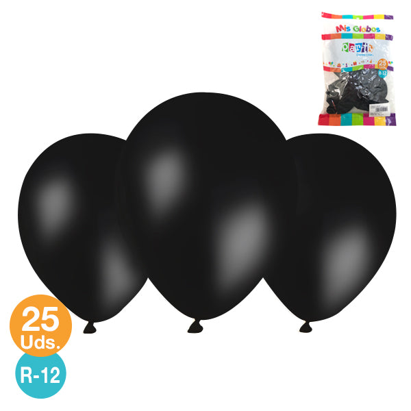 Globo r12 M.G. Liso Colores 25 Unidades