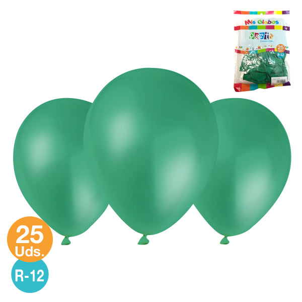 Globo r12 M.G. Liso Colores 25 Unidades