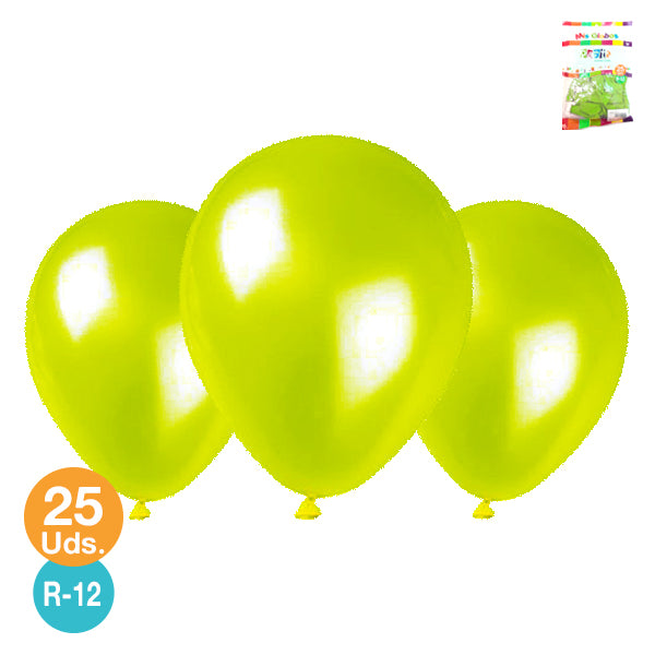 Globo r12 M.G. Liso Colores 25 Unidades