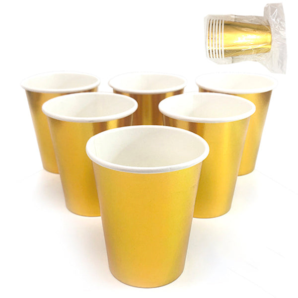 Vaso Polipapel Metalizado 266 Ml Colores   6 Unidades