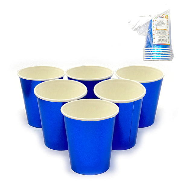 Vaso Polipapel Metalizado 266 Ml Colores   6 Unidades