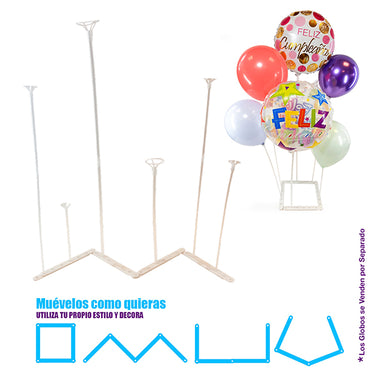 Base Globos Multiforma 6 Varillas 54 Cms