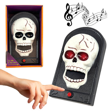 Timbre Puerta Calavera Led Y Sonido