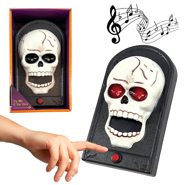 Timbre Puerta Calavera Led Y Sonido