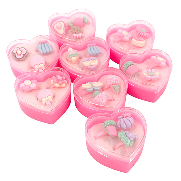 Set Caja Anillos Corazon   3 Piezas