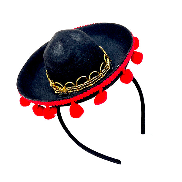 Cintillo Mini Sombrero Mexicano