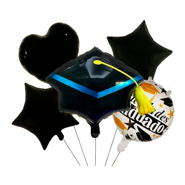 Set Globos Mylar 5 Piezas Graduacion