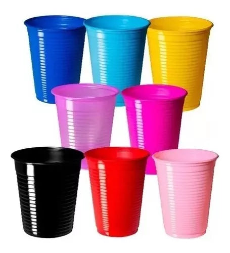 Vaso Plastico 200 Ml Colores 10 Unidades