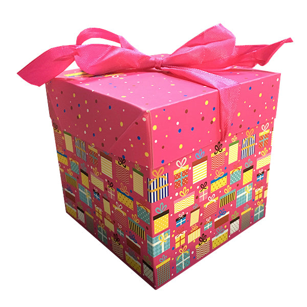 Caja regalo 22x22 cms Mensaje Feliz cumpleaños - Comprar por Mayor