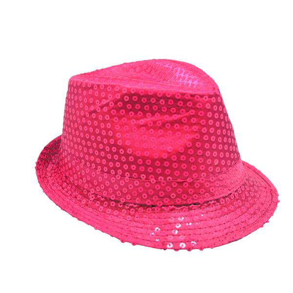 Sombrero Guapo Lentejuela Fluor Fucsia